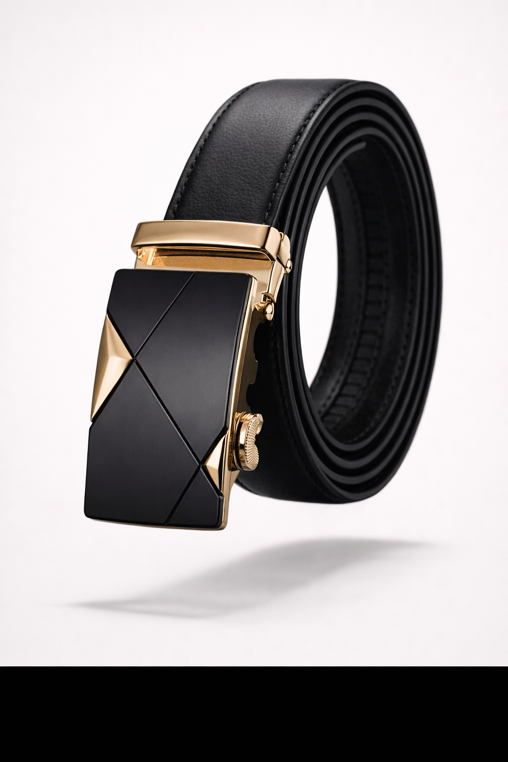 The Belgravia Executive | Gold-Detail Automatic Leather Belt
