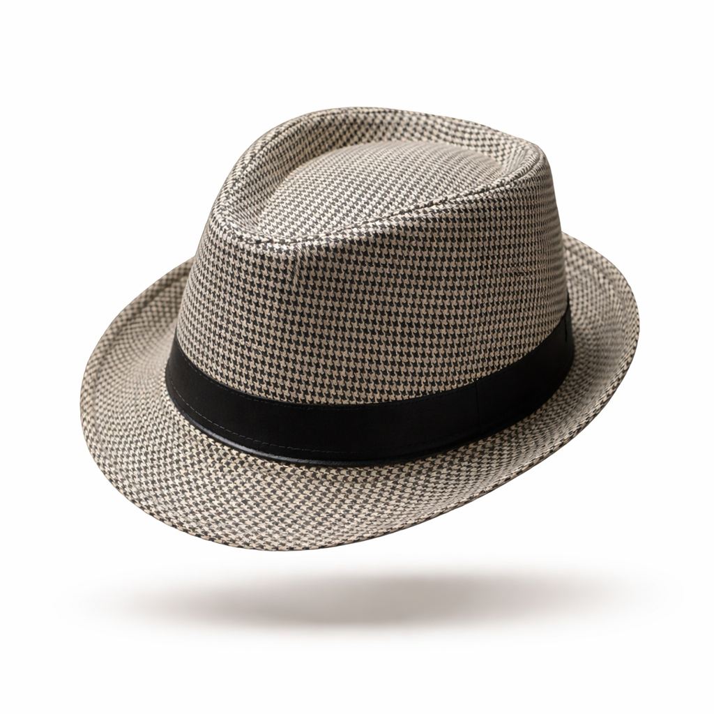 The Mayfair Heritage | British Houndstooth Cotton-Linen Fedora